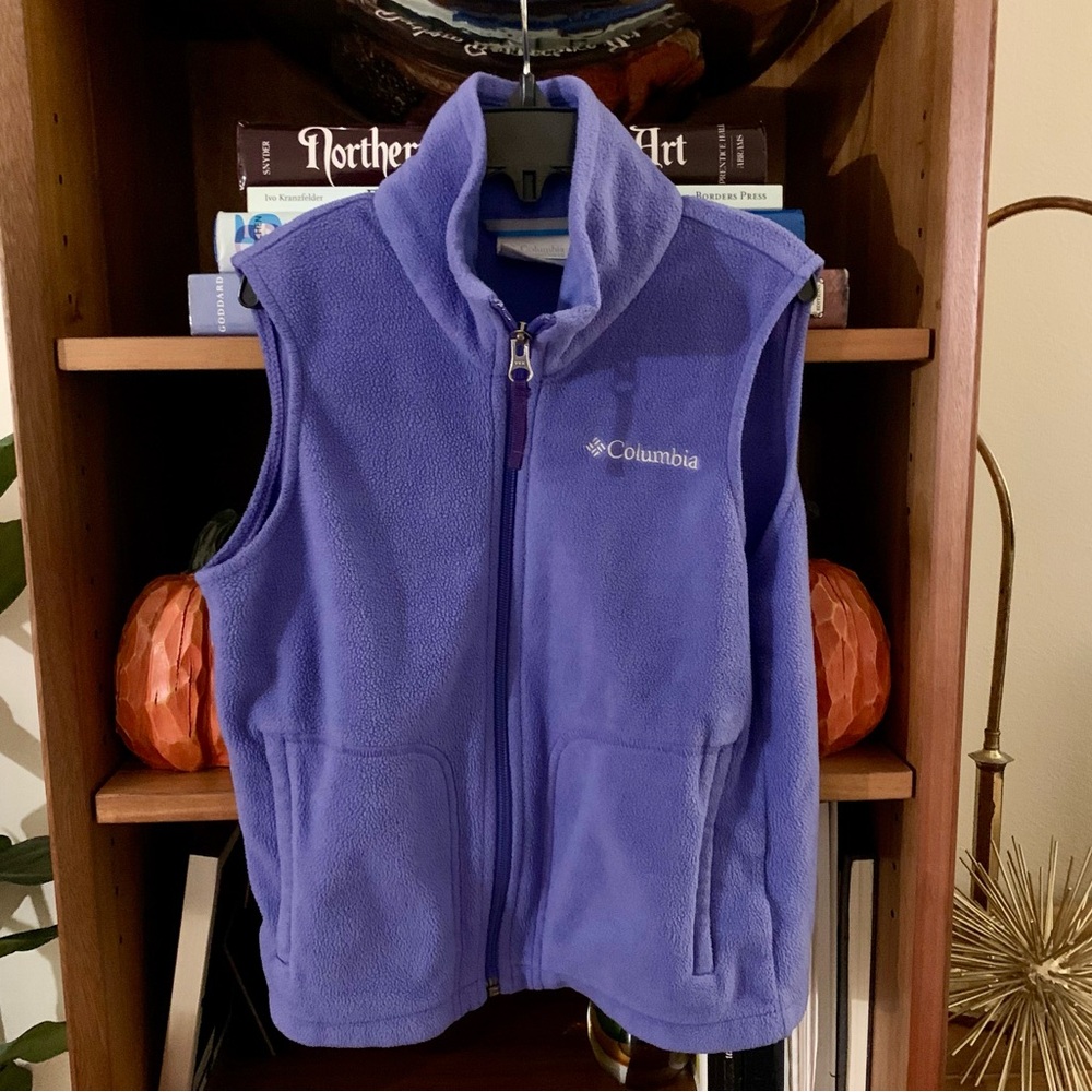 Columbia Kids Unisex Fleece Vest Purple Size XS